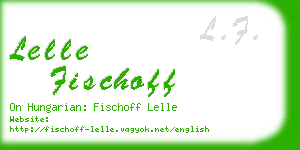 lelle fischoff business card
